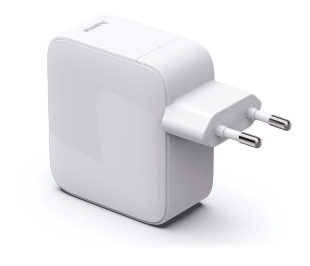 Hama ŁADOWARKA GAN 65W Z KABLEM USB-C ZWIJANYM 2X USB-C BIAŁA - 1548501 - zdjęcie 4